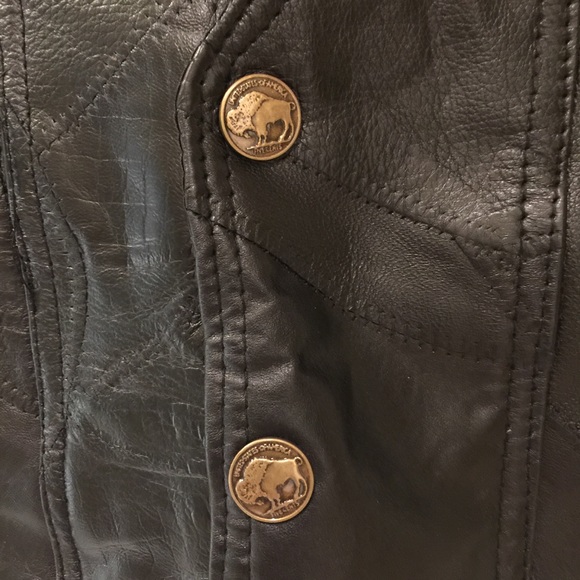 NWT Diamond Plate leather biker vest - Picture 6 of 7